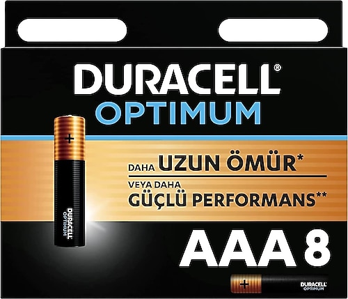 DURACELL piles alcalines AAA Plus, 1.5 V LR03 MN2400, paquet de 8