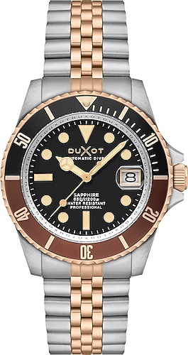 Duxot Atlantica Diver Automatic DX-2057-66 Rose Gold-Siyah Erkek