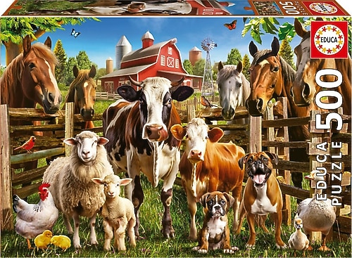 Educa Çiftlik Arkadaşları Hayvan 500 Parça Puzzle 19905 Fiyatları