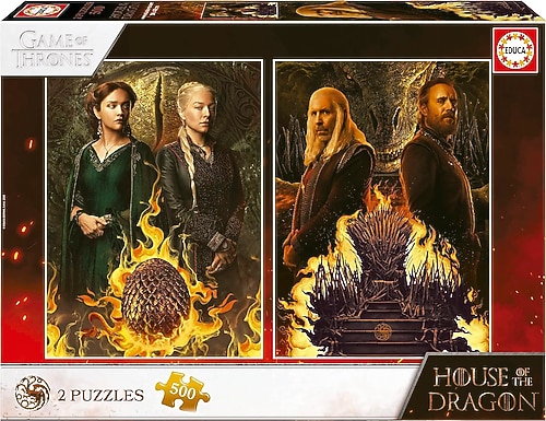 Educa Game Of Thrones Ejderha Evi 2x500 Parça Puzzle 19573