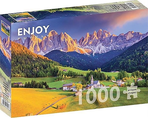 Enjoy İtalya Dolomit Dağlarında Kilise 1000 Parça Puzzle Fiyatları