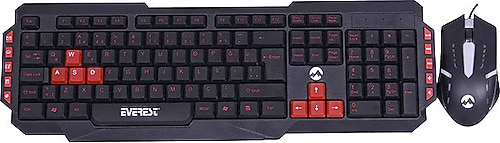 Everest Armor Combo GMK-66 Kablolu Oyuncu Klavye Mouse Seti