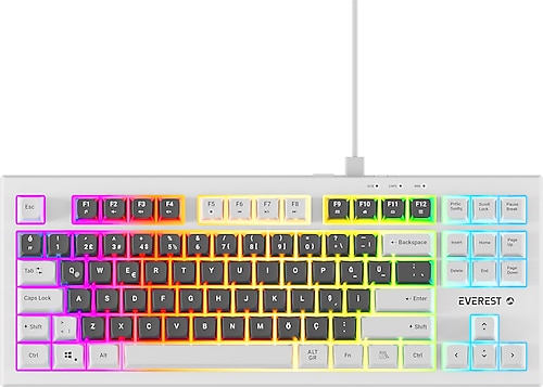 Everest Silent TKL KB-98 Membrane Switch Kablolu Oyuncu Klavyesi