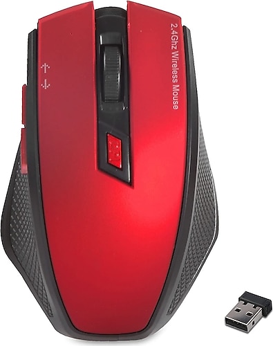 Everest SMW-777-K Kırmızı Wireless Optik Mouse