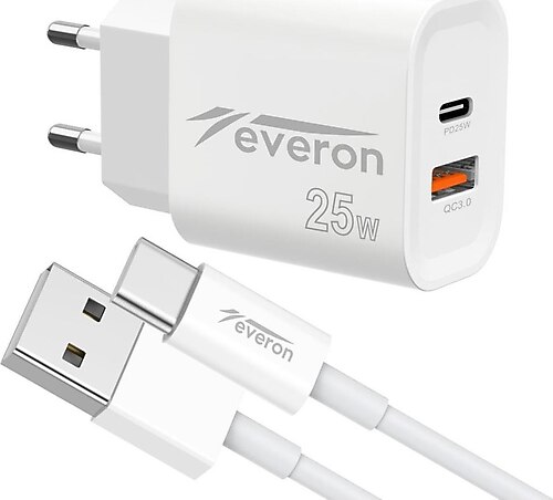 Everon EVR-023-C 25 W Type-C Kablolu Hızlı Şarj Aleti Fiyatları