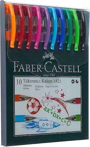 Faber-Castell 1425 10 Renk İğne Uçlu Tükenmez Kalem