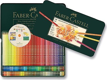 Faber-Castell Polychromos 120 Renk Metal Kutu Kuru Boya Kalemi