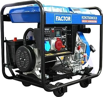 Factor KDK7500CE3 6.9 kVA İpli/Marşlı Dizel Jeneratör Fiyatları