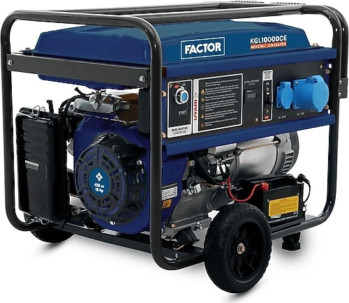 Factor KGL10000CE 10 kVA İpli/Marşlı Benzinli Jeneratör Fiyatları