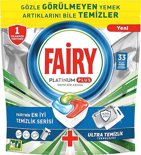 Fairy Platinum Plus Ultra 33'lü Bulaşık Makinesı Tableti