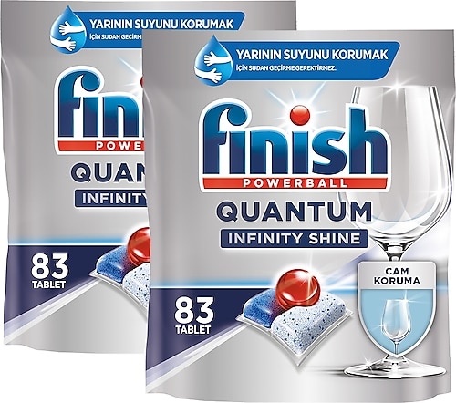 Finish Quantum Infinity Shine 83 Adet 2'li Paket Bulaşık Makinesi Tableti