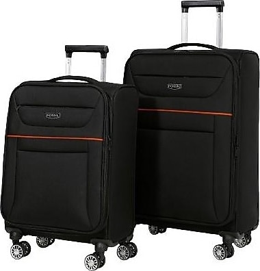 Fossil 2025 Ultra Light Kumaş Kabin + Orta Boy 2'li Valiz Seti