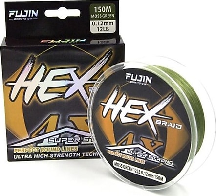 Fujin Hex Braid 4X 150 m 0.08 mm 3.6 kg Moss Green İp Misina