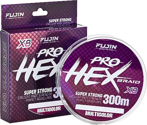 Fujin Pro Hex Braid 8X 300 m 0.27 mm 18 kg Multicolor İp Misina