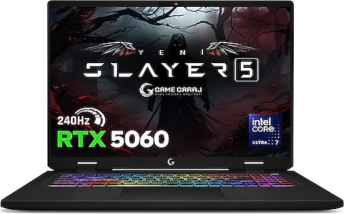 Game Garaj Slayer5 7-5060 C1 Ultra 7 255HX 32 GB 1 TB SSD RTX5060 Game Garaj Slayer5 7-5060 C1 Ultra 7 255HX 32 GB 1 TB SSD RTX5060