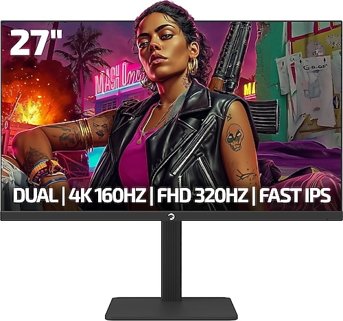 Gamepower Kaze Dual 27'' 0.5 ms 4K 160 Hz - Full HD 320 Hz Pivot