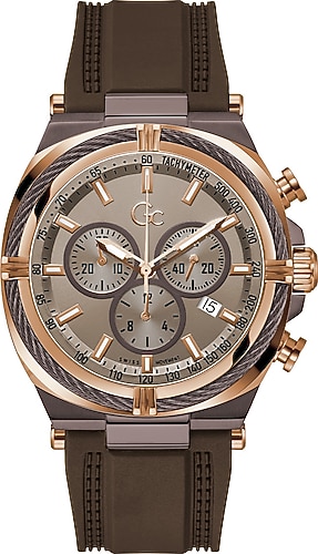 GC IronClass GCZ32004G1MF Silikon Kordon Kahverengi Erkek Kol