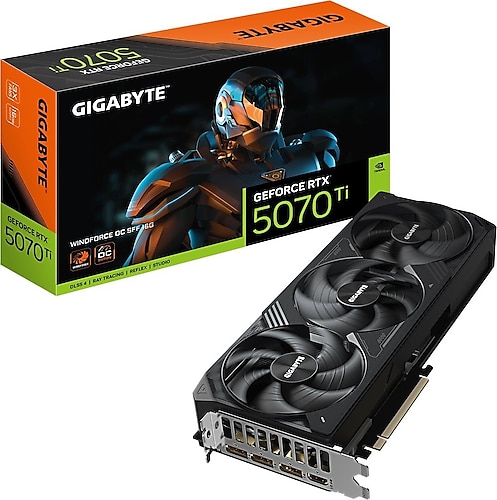 GIGABYTE GeForce RTX 5070 Ti 16GB 未開封 Gigabyte RTX 5070 TI Windforce OC SFF 16G GV-N507TWF3OC-16GD 256