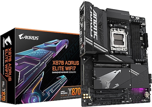 新品 GIGABYTE X870 AORUS ELITE WIFI7 Gigabyte X870 Aorus Elite WIFI7 AMD AM5 DDR5 ATX Anakart Fiyatları