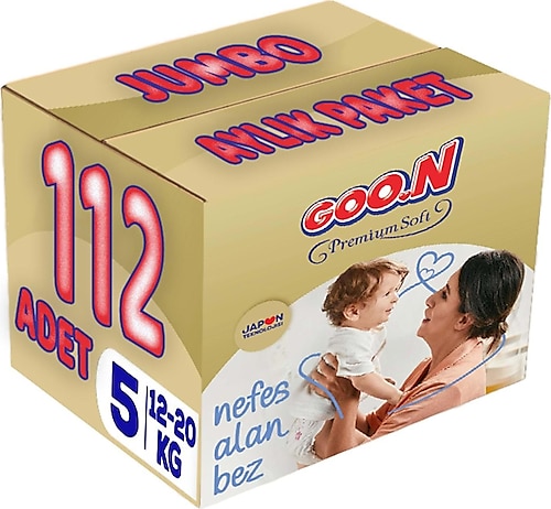 Goon Premium Soft 5 Numara 112'li Bebek Bezi