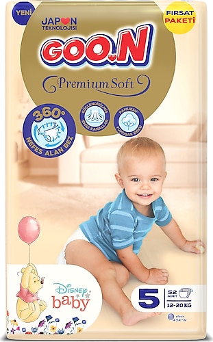 Goon Premium Soft 5 Beden 52'li Bebek Bezi