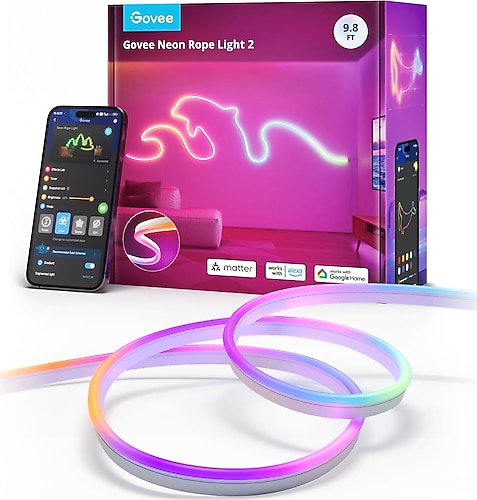 Govee Neon Rope Light 2 H61D3301 3 m Neon Beyaz Şerit Led