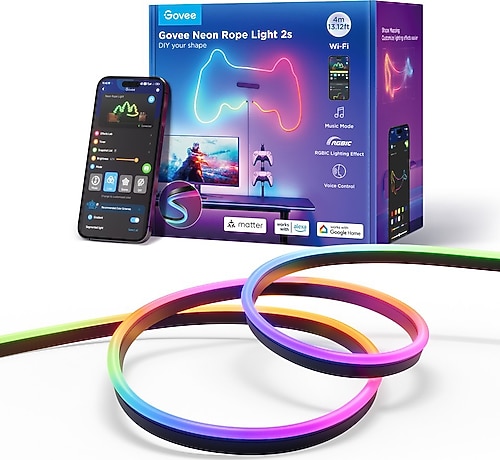 Govee Neon Rope Light 2S 4 m Siyah Şerit Led Fiyatları
