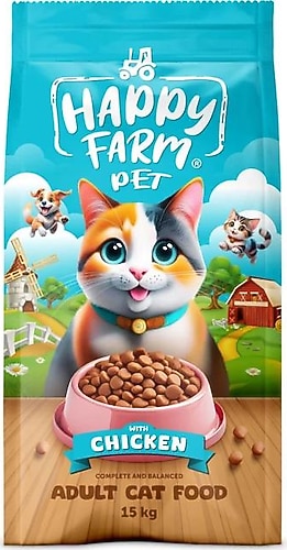 Happy Farm Tavuklu 15 kg Yetişkin Kedi Maması Fiyatları