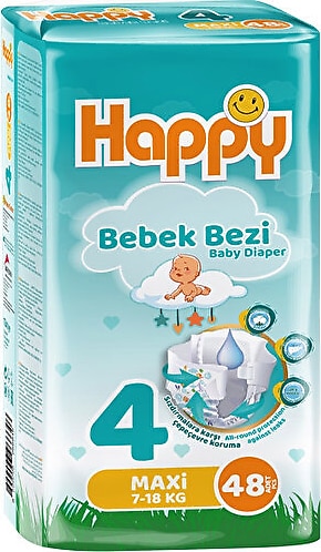 Happy 4 Numara Maxi 48'li Bebek Bezi Fiyatları, Özellikleri ve