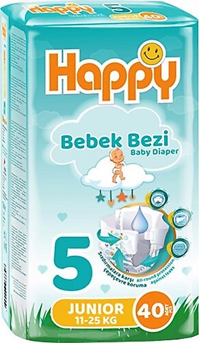 Happy 5 Numara Junior 40'lı Bebek Bezi Fiyatları, Özellikleri ve