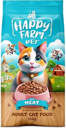 Happy Farm Etli 15 kg Yetişkin Kedi Maması Fiyatları, Özellikleri