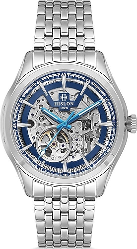 Hislon Solid SD171S-11SS Çelik Kordon Lacivert Erkek Kol Saati
