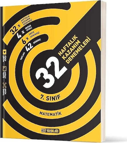 Hız Yayınları 7. Sınıf Matematik 32 Haftalık Kazanım Denemeleri