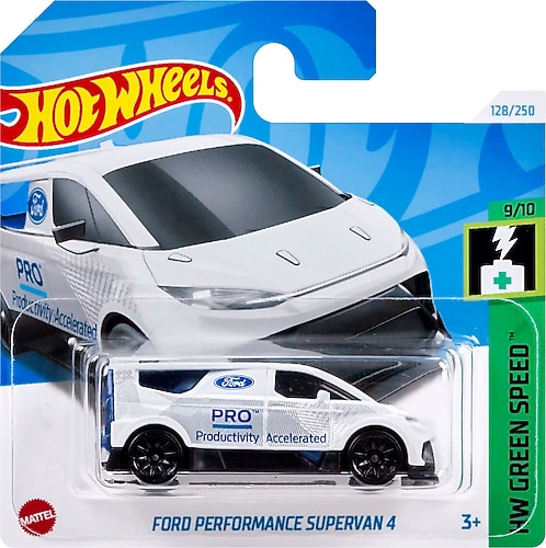 Hot Wheels Ford Performance Supervan 4 – HW Green Speed 9/10, 1:64, Short Card, Weiß, Mattel 2024