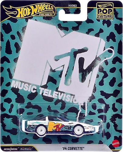 Hot Wheels Premium Pop Culture MTV '84 Chevrolet Corvette HXD63