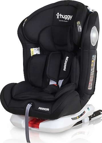 Huggy Armor Rotate 360° Dönebilen Isofix 0-36 kg Oto Koltuğu Siyah