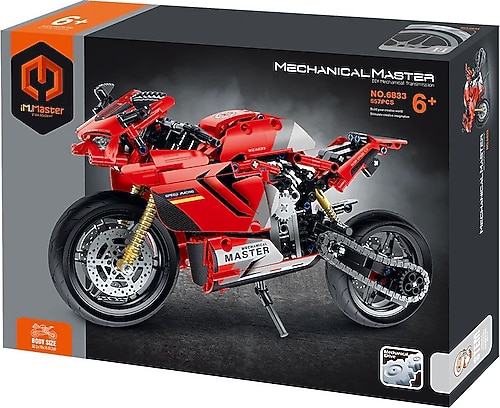 iM.Master IM6833 Kırmızı Motosiklet 668 Parça Blok Oyuncak