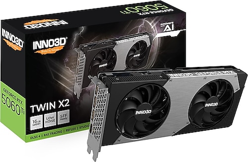 グラフィックボード・グラボ・ビデオカード INNO3D NVIDIA GeForce RTX5060ti 16GB Inno3D RTX 5060 TI Twin X2 N506T2-16D7-191073N 128 Bit GDDR7 16 GB