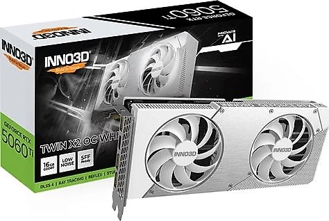 Inno3D RTX 5060 TI Twin X2 OC White N506T2-16D7X-191073W 128 Bit