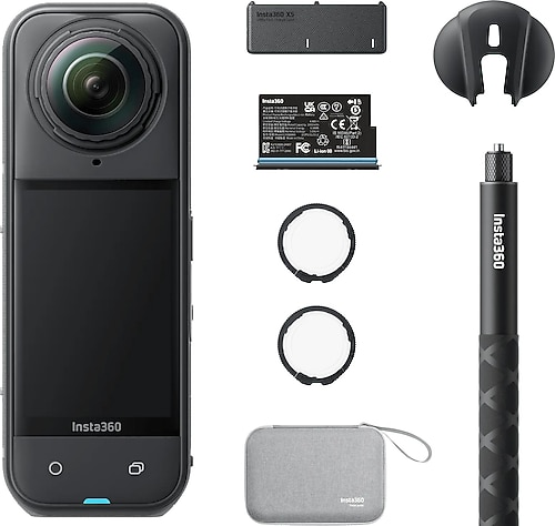 新品 Insta360 X5 Insta360 X5 + Motosiklet Paketi + 256GB - Insta360 X5 360 Aksiyon