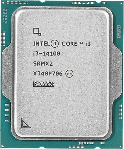 Intel Core i3-14100 【中古】　　　a33 Intel i3-14100 Dört Çekirdek 3.5 GHz Kutusuz Fansız İşlemci