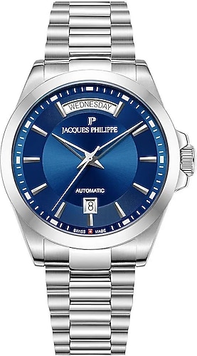 Jacques Philippe Infinitum Day-Date JPAGS831336 Mavi Erkek Kol