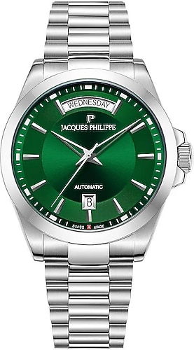 Jacques Philippe Infinitum Day-Date JPAGS8313X6 Yeşil Erkek Kol