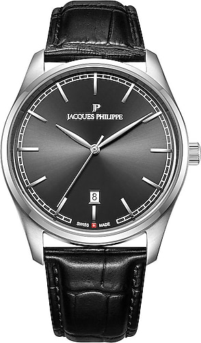 Jacques Philippe Odina JPQGS621141 Deri Kordon Gri Erkek Kol Saati