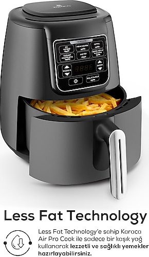 Karaca Air Cook XL 2 in 1 Airfryer, Space Grey Black - KARACA UK