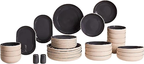 Karaca Earth Collection Terra Antrasit 36 Parça 8 Kişilik Yemek