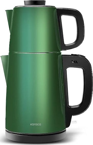Karaca Tea Break Emerald Green 1650 W Çelik Demlikli Çay Makinesi