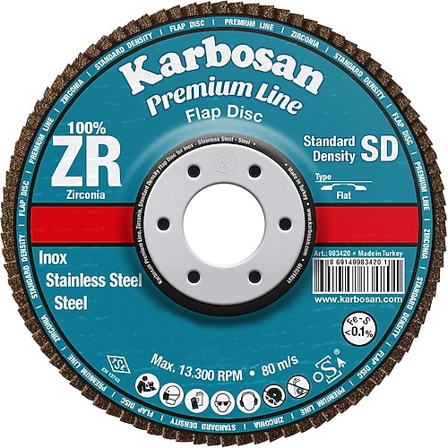 Karbosan 983460 Premium Line ZR SD Flap 60 Kum Disk Zımpara
