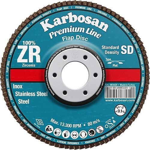 Karbosan 983465 Premium Line ZR SD Flap 80 Kum Disk Zımpara