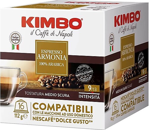 192 CAPSULE KIMBO ARMONIA COMPATIBILI DOLCE GUSTO 100% ARABICA